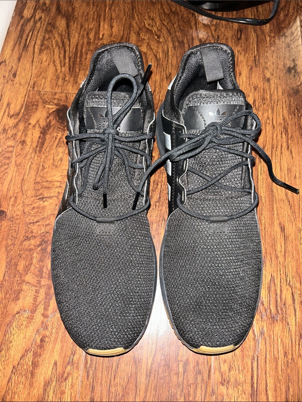 adidas Black Knit Low-Top Sneakers with Gum Toe